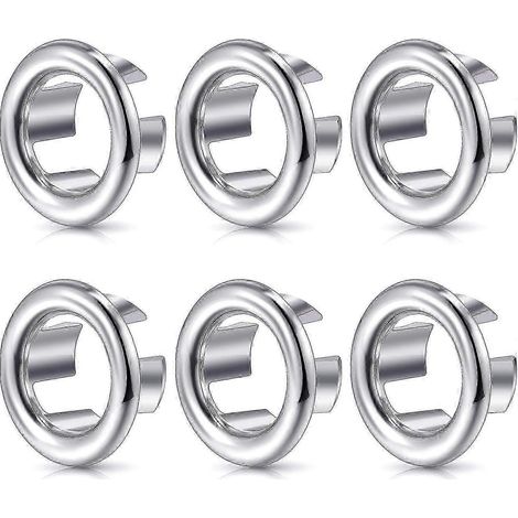 Set mit 6 dekorativen Überlaufringen für Küchen- oder Badezimmerspülen, Abflussstopfenabdeckung (1/5)