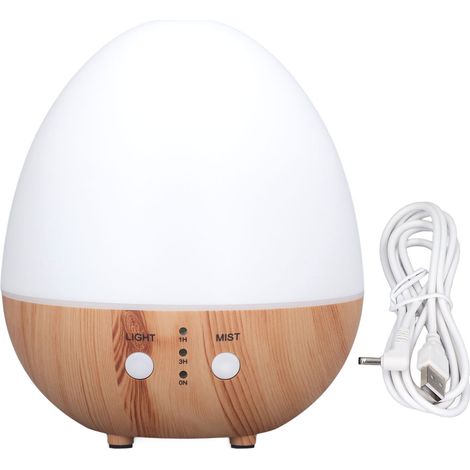 Diffuseur d'huiles essentielles 250ml en bois - Arrêt automatique, silencieux (35dB) - USB, lumière d'ambiance pour chambre et bureau (1/5)