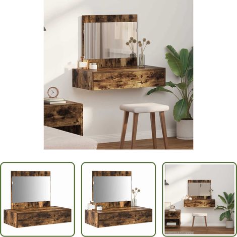 Coiffeuse moderne - Table de Toilette Marron 83 x 40 x 70 cm Bois d'ingénierie (1/5)