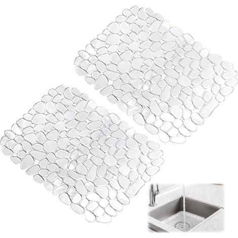 Set of 2 Kitchen Sink Protectors, 30 x 40 cm, Sink Base Mat, Can Be Cut to Size (1/5)