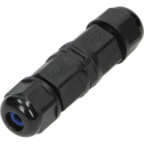Connecteur Câble Droit - IP68 - 3 Fils - 1 5 Mm² - 16 A - Diamètre Câble 4 À 8 Mm - Résistant UV (1/4)