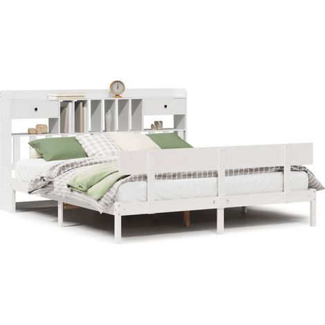 Maison Exclusive - Giroletto con Libreria senza Materasso 180x200 cm in Legno Pino