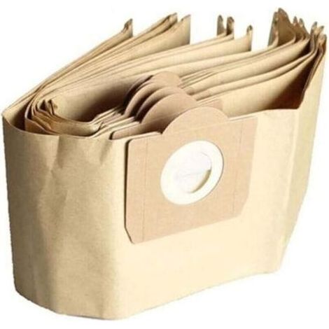 Bag Vacuum Karcher WD3, XU, Pack of 5 Bags of replacement straight Vacuum for Karcher WD3, WD 3 Premium, WD3200, WD3500P, HAS2204, HAS2204, HAS2534, ITSELF4001 - (1/5)