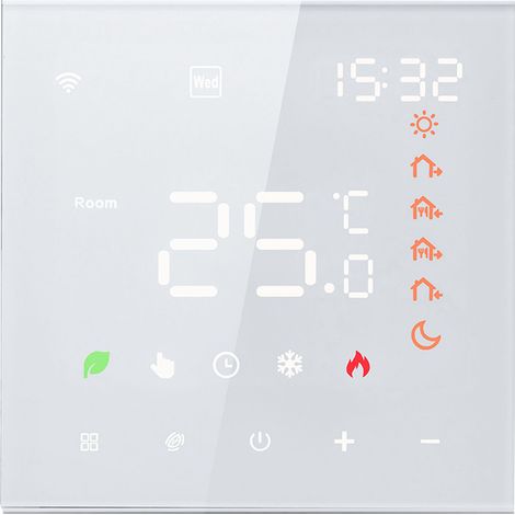 Eosnow Smart Tuya WiFi-Thermostat, Sprachsteuerung, 16 A, digitales programmierbares LCD-Display, Touchscreen, Fußbodenheizung, Temperaturregler, intelligente Wand für Elektro, kompatibel mit Amazon H (1/5)