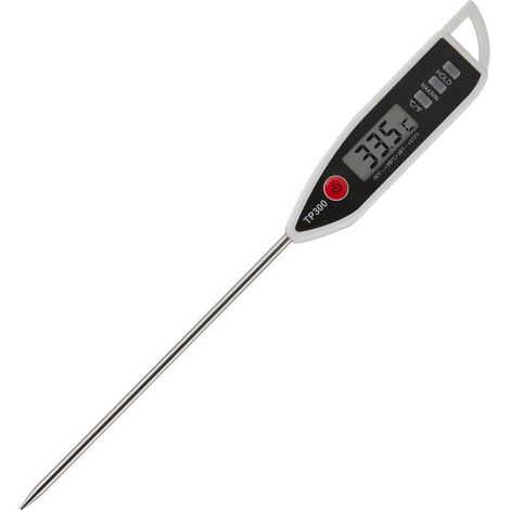 Thermomètre alimentaire numérique FlkwoH, thermomètre pliable à lecture rapide pour barbecue et viande (noir, blanc pour pâtes)-AquaForge (1/2)