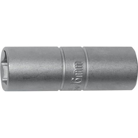 TECWERK Steckschlüsseleinsatz f.Zündkerzen 1/2 Zoll SW 16mm 6KT L.TECWERK