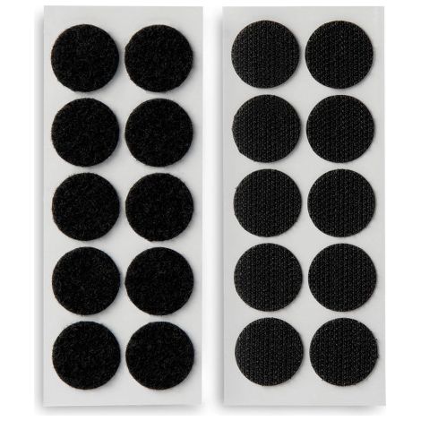 Disques De Verrouillage Adhésifs à Crochet Et Boucle ø20mm. Noir, 2146-3, Inofix (1/2)