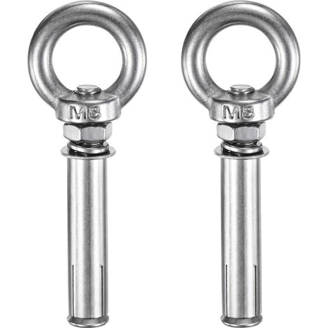 Pack de 2 Boulons à œil pour ancrage béton M8x70mm Acier 304 (1/5)