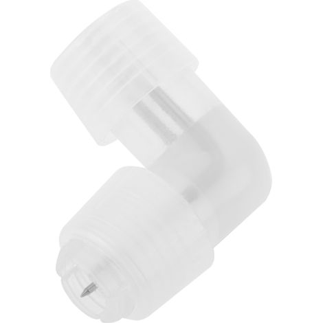 PrimeMatik - Connecteur tube-tube en L à 2 broches pour câbles de 1 cm de diamètre avec manchons et protecteurs thermorétractables (1/5)