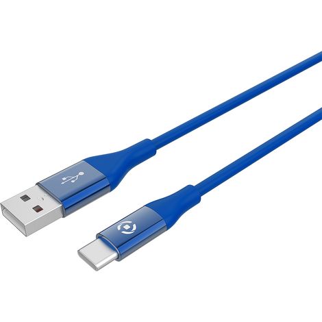 Celly USBTYPECCOLORBL câble USB 1 m USB 2.0 USB A USB C Bleu