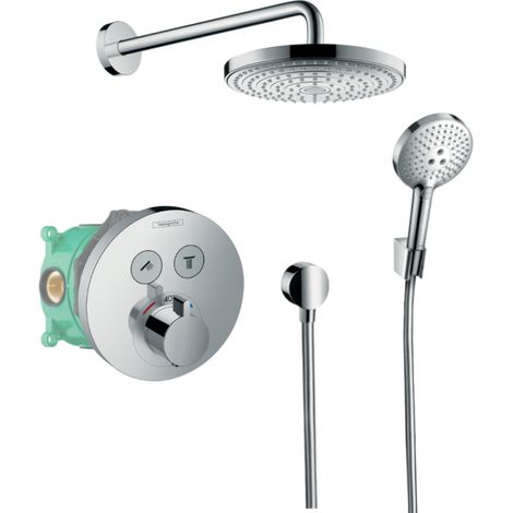 Hansgrohe Raindance Select S - Conjunto de ducha 240 con termostato ShowerSelect S, 2 chorros, cromo 27297000