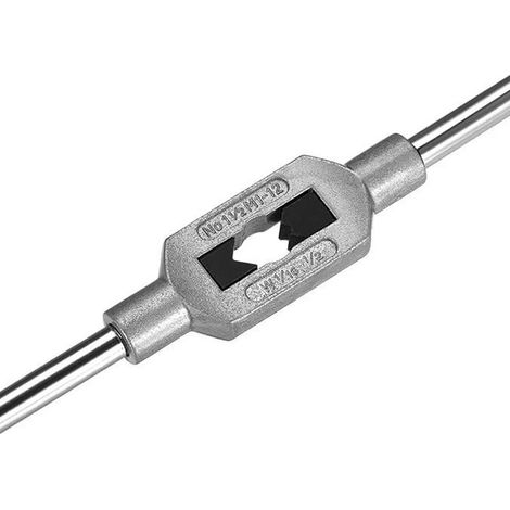 Clé à tarauder – Clé à tarauder pour gaucher, poignée réglable, adaptée aux tarauds métriques M1-M12 W1/16-1/2, outil pour tarauds fraisés (1 pièce)