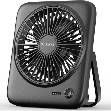Petit ventilateur de bureau, portable rechargeable 4000 mAh, alimenté par USB et batterie, ventilateur de voyage silencieux, 4 vitesses, ventilateur de bureau pour chambre à coucher, bureau, (1/5)