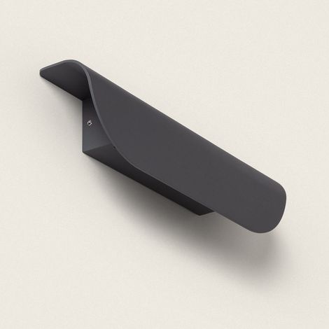 Aplique de Pared Exterior LED 12W Aluminio Agerato Gris Oscuro