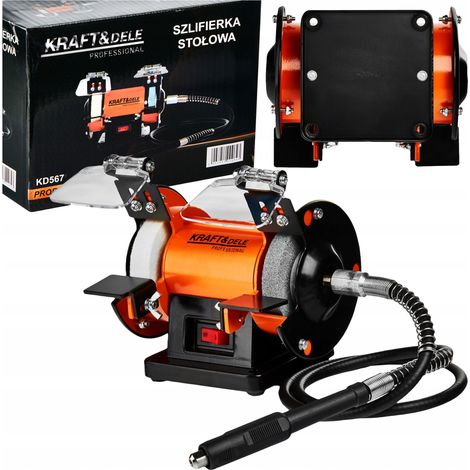 Amoladora de banco 250W 230V 75x13mm 75x17mm 2850 RPM 2x Kraft&Delete Piedra (1/5)