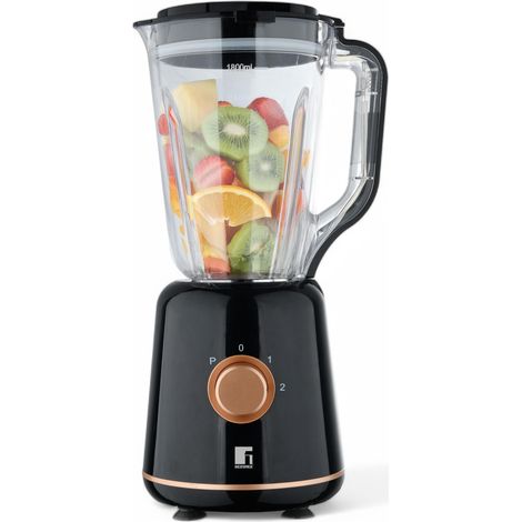 Mixeur en plastique grande capacité - 2 vitesses avec puissance d'impulsion de 800 W - Mixeur en verre de 1,8 litre - Lames en acier inoxydable durables (1/5)