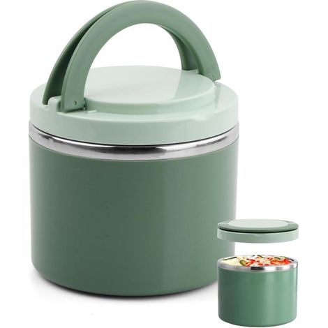 1 Liter Thermobehälter Warmhaltebehälter mit Griff, für Essen unterwegs (1/5)