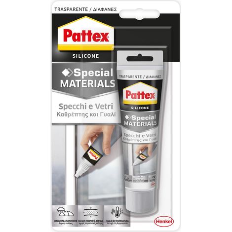 Pattex Sista tubetto silicone collante sigillante 60 ml per specchi e vetri (1/2)