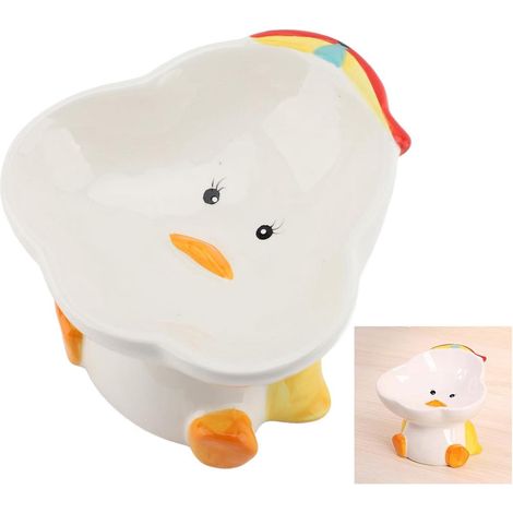 Cute Animal Shaped Raised Cat Bowl, Large Capacity Ergonomic Pet Dining Bowl