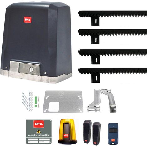 BFT DEIMOS BT KIT B600 2618190 Con 4 MT Cremagliera Automazione 24V 600 Kg Per Cancelli Scorrevoli