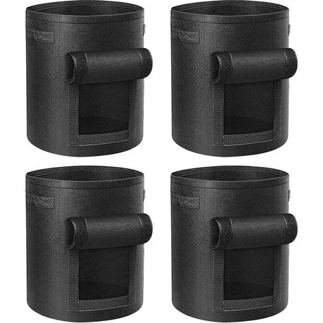 Filiyano – Sac à pommes de terre de 7 gallons avec rabat, sac à plantes en tissu non tissé de lot x4 avec poignée robuste, sac à légumes pour pots de (1/5)