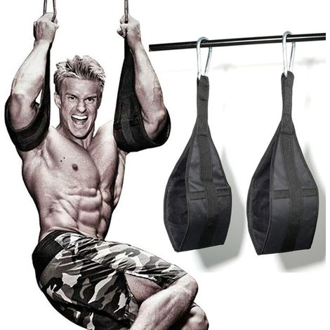 Sangle de suspension abdominale en porte-à-faux, barre d'entraînement avec sangle, crunch abdominal, équipement de fitness pour relevés de jambes suspendus, sangle de traction