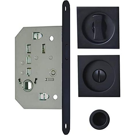 Kit maniglie moderne nere per porte scorrevoli