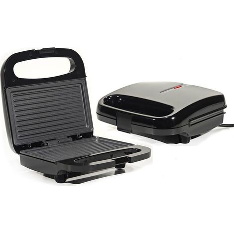 TRADE SHOP - Tostiera Elettrica 750w Ampie Piastre Antiaderenti Piedini Antiscivolo Manico Termoisolato - (1/5)