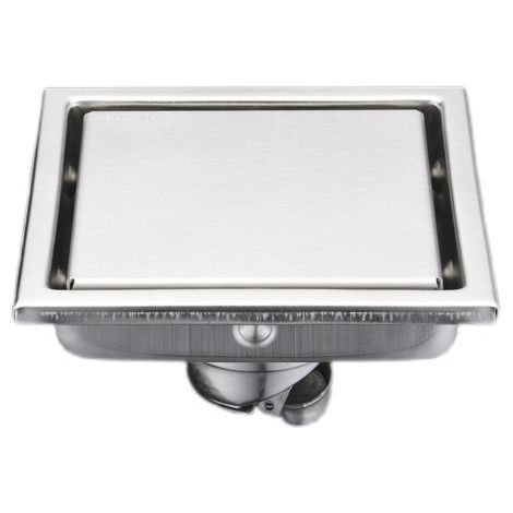 Siphon de sol avec protection anti-odeurs, installation discrète, convient aux salles de bains et aux cuisines.-AquaForge (1/5)