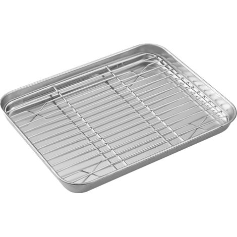 1 Grille de refroidissement, acier inoxydable, base épaisse, surface uniforme, cuisson rôtissage égouttage (1/5)