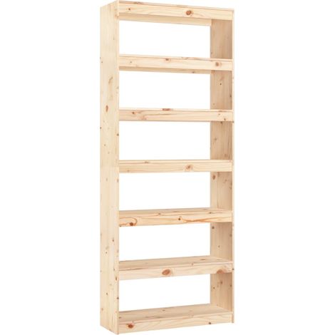 Book Cabinet/Room Divider 80x30x199.5 cm Solid Wood Pine vidaXL