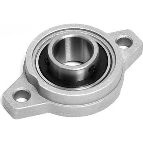 Lot de 4 Paliers à Bride Losange KFL008 en Alliage de Zinc – Support de Roulement avec Alésage 40 mm pour Machines et Transmission, Argent