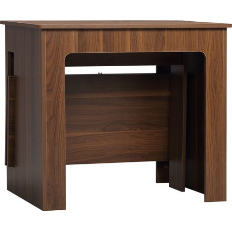 Table à manger extensible 4-6 personnes table multifonctionnelle pour cuisine 180x85x75 cm Marron