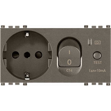 VIMAR - 19286.M 2P+E 16A P30 intb+MTDiff C16 Prise métallique