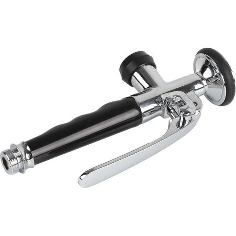 Robinet de cuisine noir avec bec pivotant extensible et douchette de prérinçage, corps en laiton, poignée en ABS et flexible en acier inoxydable.
