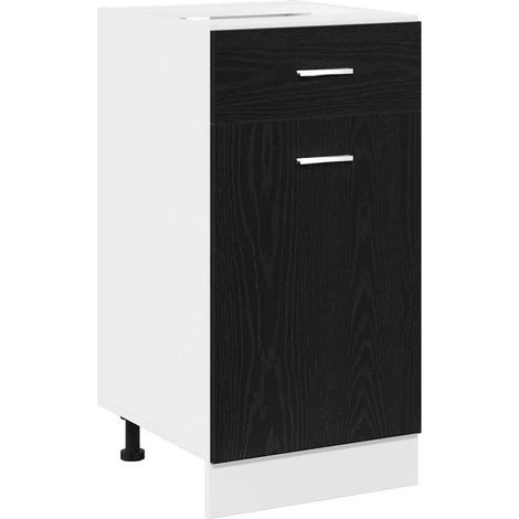 Maison Exclusive - Armadio pensile Rovere Nero 40 x 46 x 81,5 cm Legno multistrato
