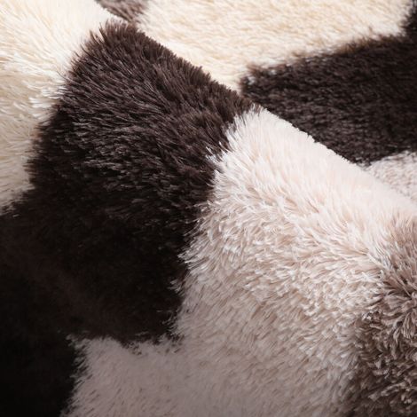 Tapis Salon Shaggy 160 x 230 cm Marron - Moquette Poils Long Sol Chaud, Tapis Doux de Chambre,Tapis de Noël (1/3)