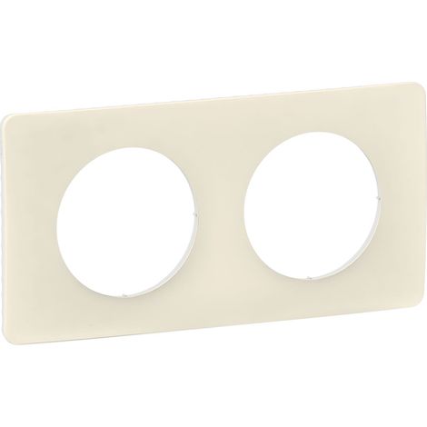 LEGRAND - Plaque Céliane finition Blanc Amande - 2 postes (1/5)