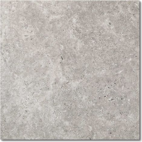 Carrelage effet Travertin Gris 60x60x2 cm Pietra - Sol extérieur (vendu par 0,72 m² soit 2 dalles) - RO'MA CARRELAGE