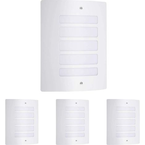 4 - Außenwandleuchte - Bewegungsmelder - Eingangsbeleuchtung - Weiß - E27 60W (1/5)