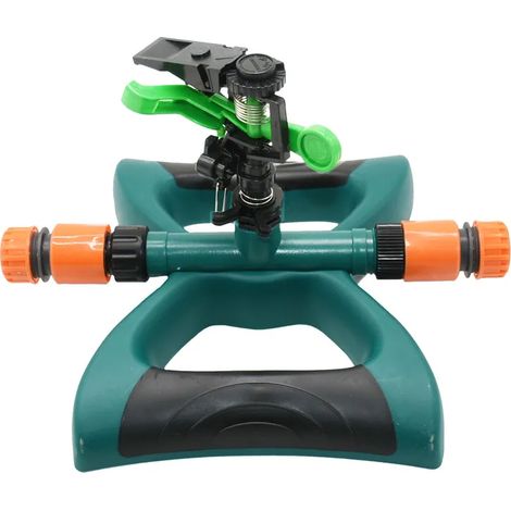 Arroseur de pelouse rotatif à 360° (tuyau 1/2 pouce vers 1/2 pouce) avec support de buse et bras oscillant rotatif. Arroseur pour irrigation agricole (1 pièce). (1/5)