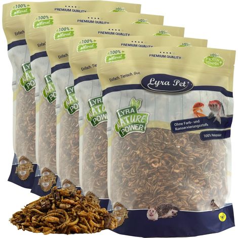 5 kg de mélange d'insectes Lyra Pet® Protein Boost - avec vers de farine, crevettes & sauterelles