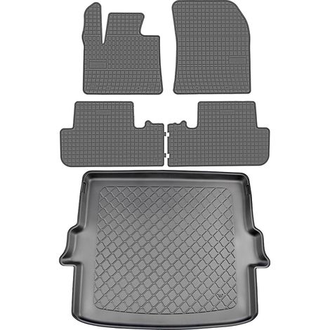 DS 7 Crossback SUV dal 02.2018 / 07.2019 SET - tappetini in gomma per auto + tappetino per bagagliaio (1/5)