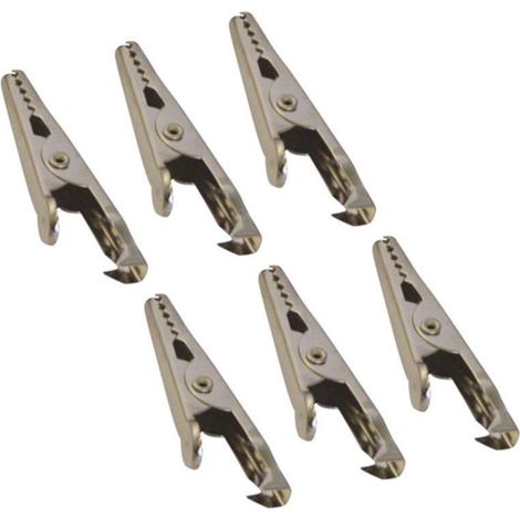 HP Autozubehör Krokodil-Klemmen Pluspol, Minuspol 20205 (L x B) 45 mm x 5 mm