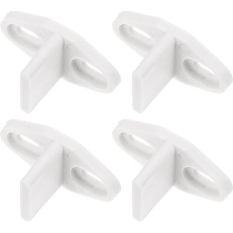 lot de 4 butée de rail pour porte coulissante, POM, blanc (1/5)