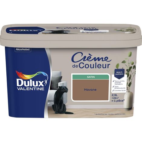 [PROMO] Peinture Crème De Couleur Satin Havane 2,5 L - Dulux Valentine