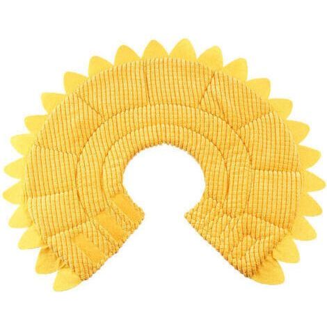 Collars for Dogs Cat Anti-Bite Adjustable Protection Comfy Cone Recovery Collar for Dogs and Cats with Adorable Sunflower Pattern (Yellow S), Sunny (1/5)