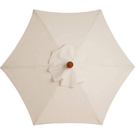 Ersatzbezug für Sonnenschirm, 6 Streben, 3 m, wasserdicht, UV-beständig, Ersatzstoff, cremeweiß (1/5)