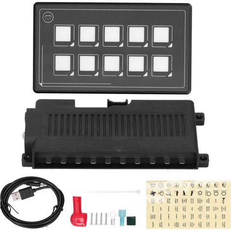 10P Membrane Control Panel, Bluetooth App with Integrated PPTC Touch LED Backlight Module for Boat/RV (1/5)
