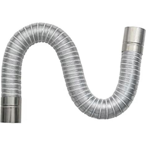 Tuyau de cheminée flexible et coulable de 15 m, accessoires de cheminée et conduit d'évacuation pour chauffage d'appoint en camping (1/5)